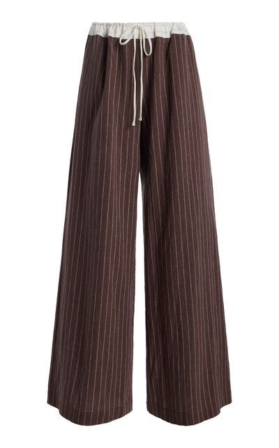 ELCE ELCE Verci Striped CottonLinen WideLeg Pants
