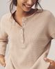 Electric & Rose Cotton Henley Pullover - 1