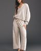 Electric & Rose V-Neck Batwing Pullover - 3