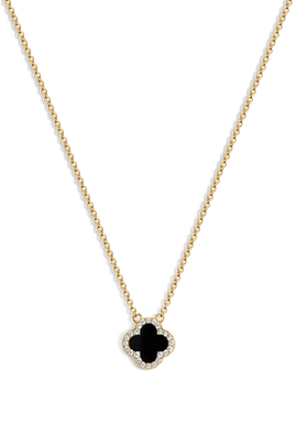 Electric Picks Electric Picks Mini Black Icon Clover Necklace 