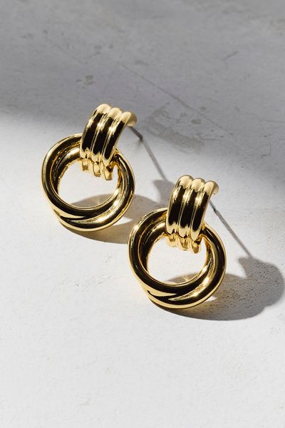 Electric Picks Electric Picks Mini Knocker Earring in Gold, Women's at Urban Outfitters