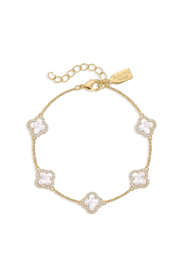 Electric Picks Electric Picks Mini White Icon Clover Bracelet 