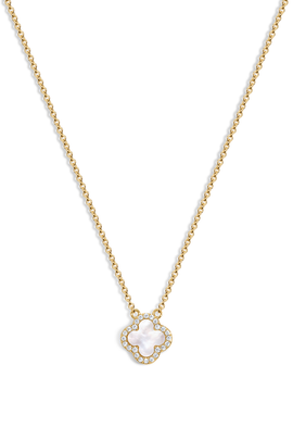 Electric Picks Electric Picks Mini White Icon Clover Necklace 