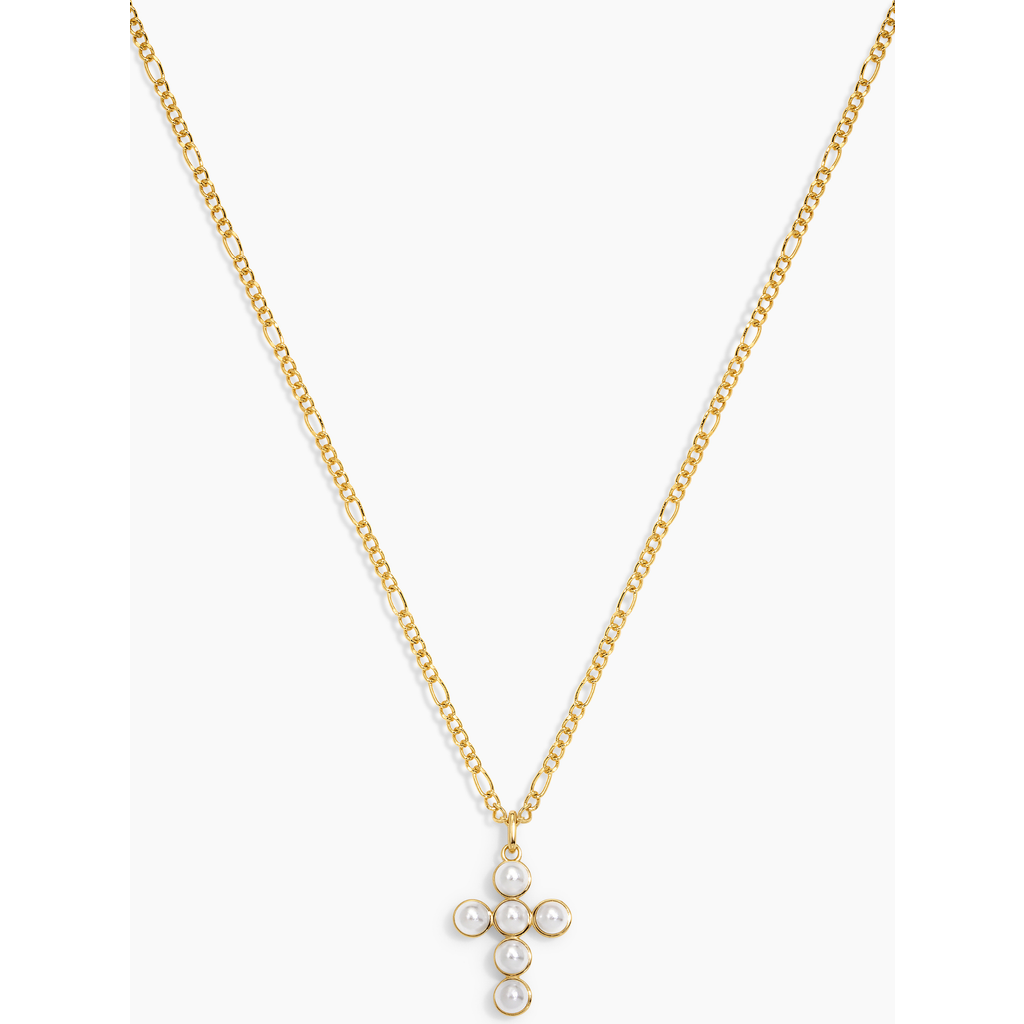 Electric Picks Electric Picks Pearl Cross Necklace