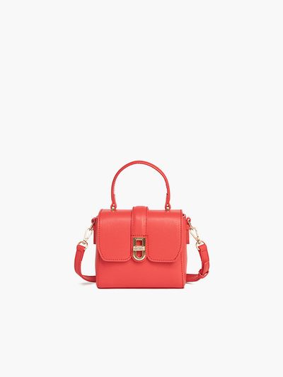 ELEGANCE PARIS Boni Forte Mini Crossbody Bag - Red