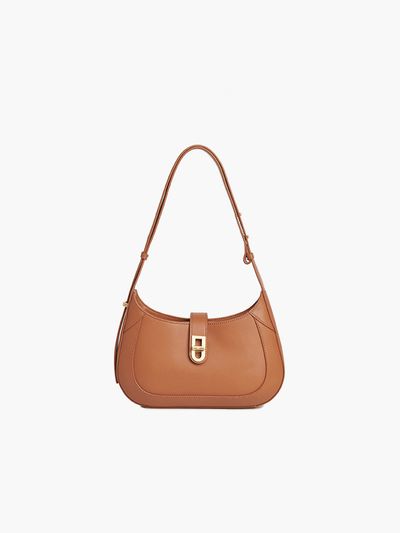 ELEGANCE PARIS Boni Ruseller Shoulder Bag - Brown (OPFH011B)
