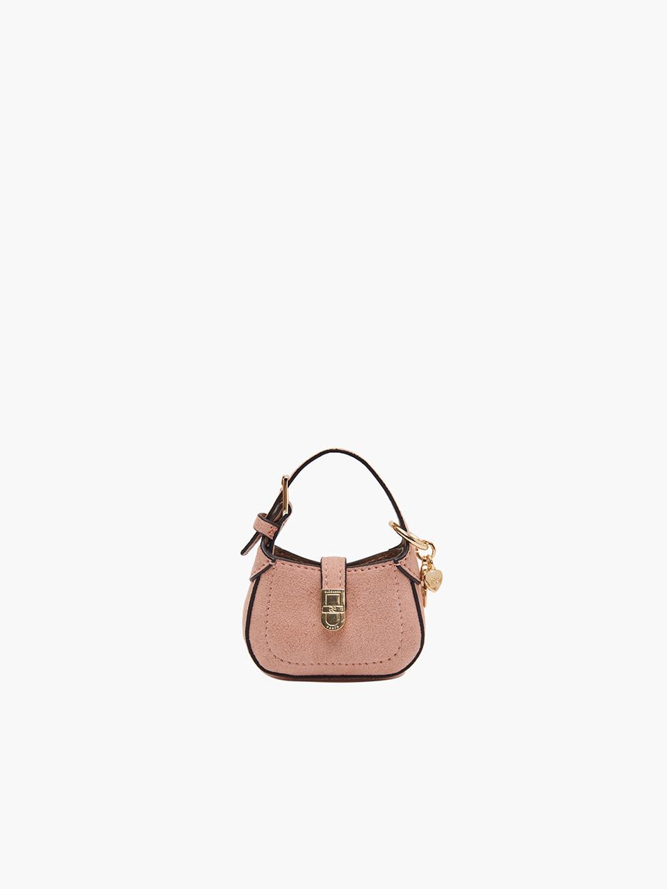 ELEGANCE PARIS Bonnie Ruseller Suede Mini Keyring OSFH901P