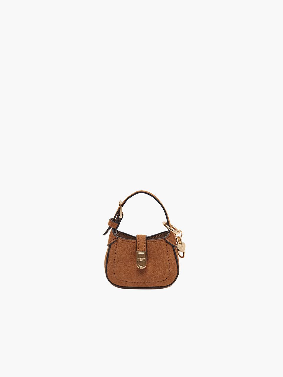 ELEGANCE PARIS Bonnie Ruseller Suede Mini Keyring OSFH901Y