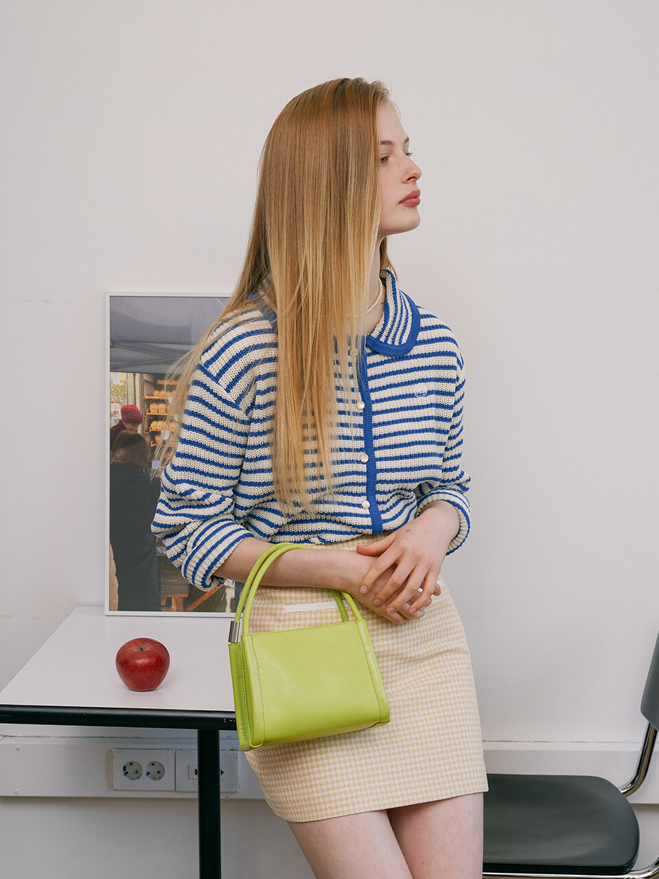 ELEGANCE PARIS Foi Tote Bag_Apple Green