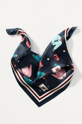 Elegancia Tropical Football Silk Scarf