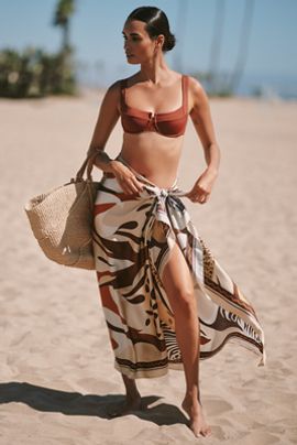 Elegancia Tropical Silk Blend Sarong