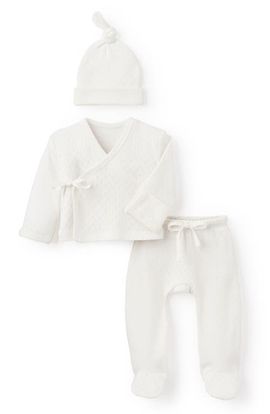 Elegant Baby Elegant Baby Preemie Organic Cotton Hat, Top & Pants Set