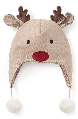 Elegant Baby Elegant Baby Reindeer Faux Fur Lined Aviator Hat