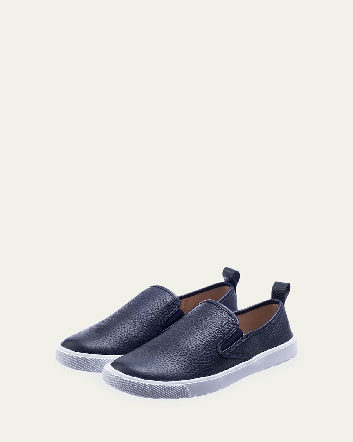 Elephantito Boy's Slip-On Leather Sneakers, Toddler/Kids