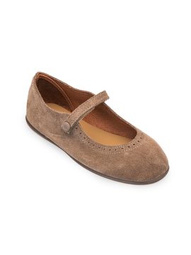 Elephantito Elephantito Girl's Little Girl's Suede Mary Jane Flats