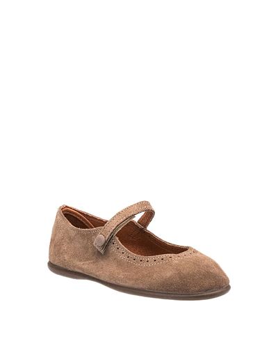 Elephantito Elephantito Unisex Suede Mary Jane with Decorative Button