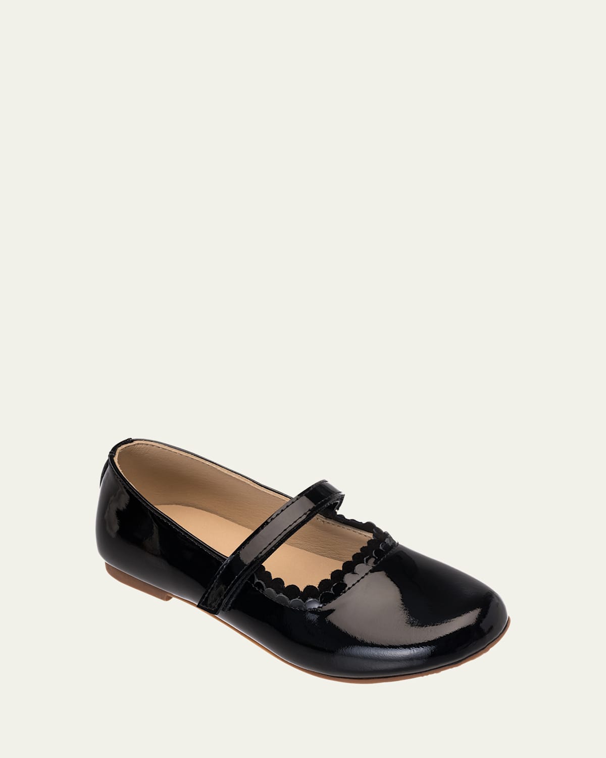 Elephantito Girl's Aria Scallop-Trim Ballerina Flats, Baby/Toddler/Kids