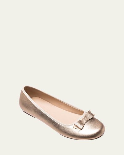 Elephantito Girl's Camille Metallic Leather Flats, Toddler/Kids