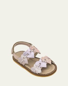 Elephantito Girl's Cuore Heart Leather Sandals, Kids