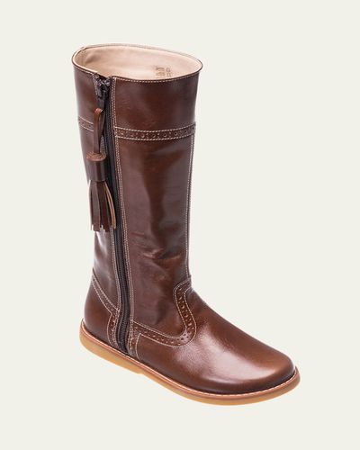 Elephantito Girl's Leather Riding Boots, Kids