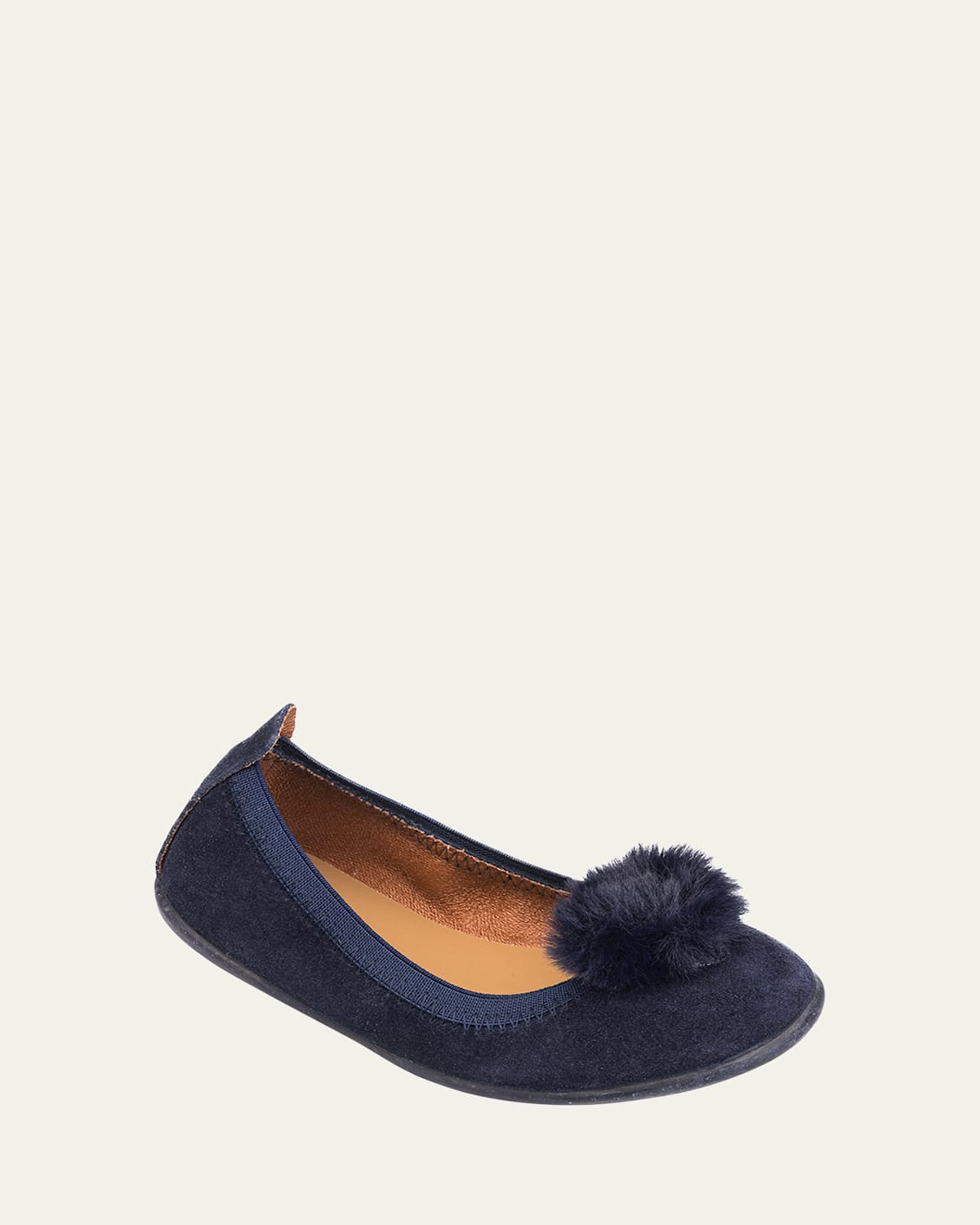 Elephantito Girl's PomPom Ballerina Flats, Toddlers/Kids