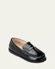 Elephantito Girl's Scholar Smooth Leather Penny Loafers, Baby/Toddler/Kids - 1
