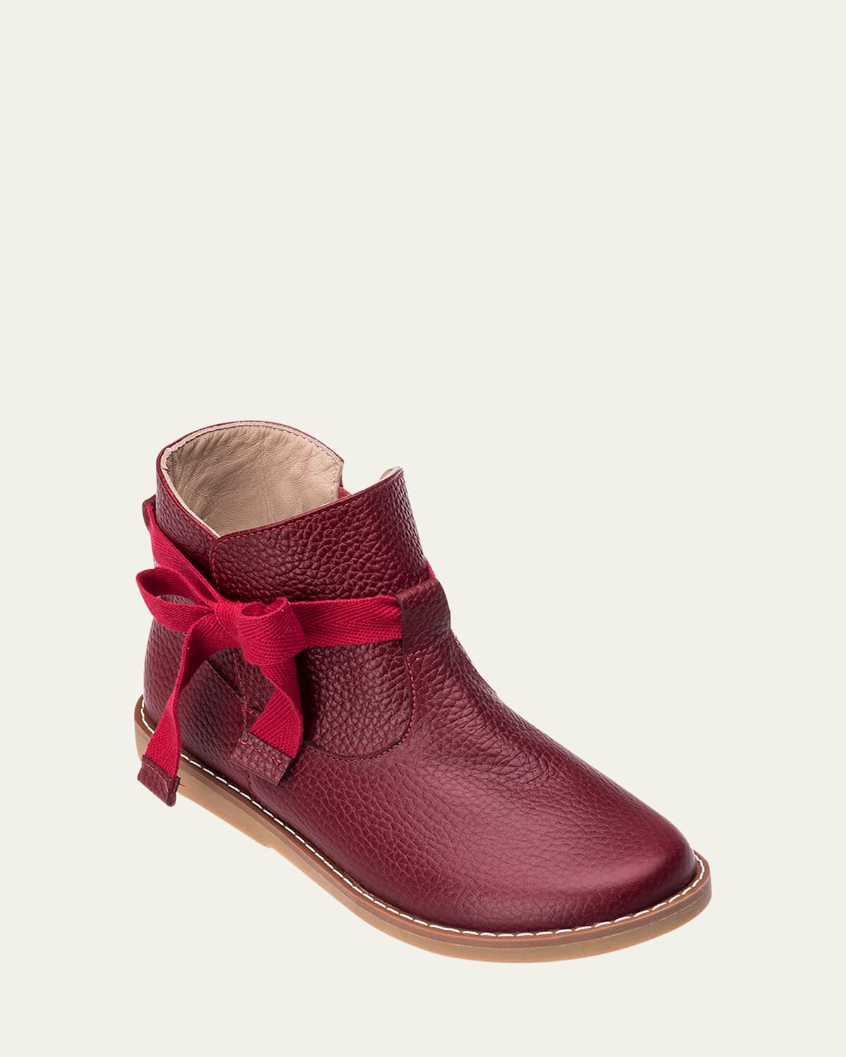 Elephantito Girl's Sunny Bow Leather Booties, Baby/Toddlers