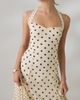 Elevator Disco Elevator Disco One Of A Kind Polka Dot Halter Midi Dress in White, Women's at Urban Outfitters - 3