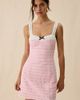 Elevator Disco Elevator Disco Urban Sass Seersucker Bustier Mini Dress in Pink, Women's at Urban Outfitters - 1