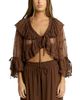 Elevator Disco Eleveator Disco Eleanor Ruffle Tie Front Top - 1