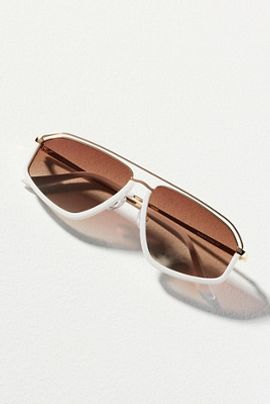 Eleventh Hour Polarized Metal Aviator Sunglasses