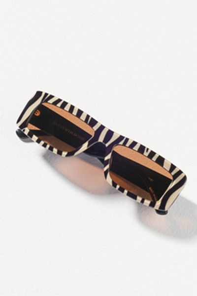 Eleventh Hour Slim Rectangle Patterned Sunglasses