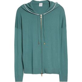 Eleventy Eleventy Avalon Travel Merino Wool Full Zip Hoodie