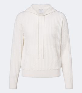 Eleventy Eleventy Cable-knit cashmere hoodie