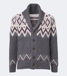 Eleventy Eleventy Cashmere and silk jacquard cardigan