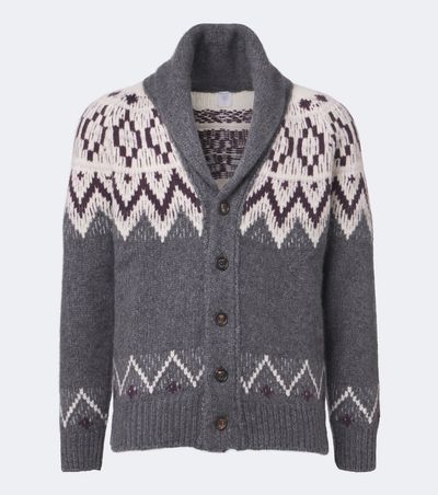 Eleventy Eleventy Cashmere and silk jacquard cardigan