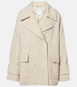 Eleventy Eleventy Checked wool and alpaca-blend jacket