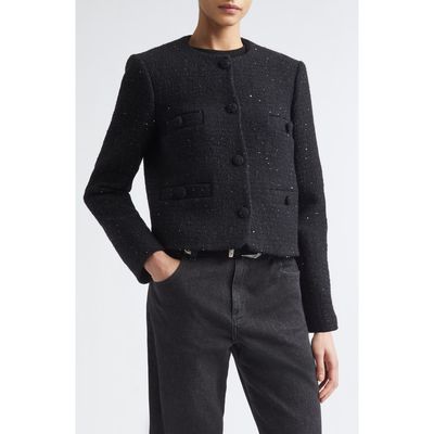 Eleventy Eleventy Collarless Wool Blend Jacket
