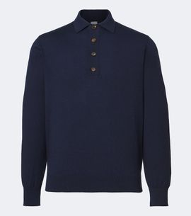 Eleventy Eleventy Cotton and cashmere polo sweater