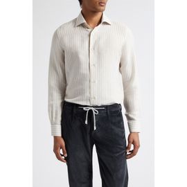 Eleventy Eleventy Dandy Stripe Button-Up Shirt