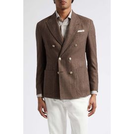 Eleventy Eleventy Double Breasted Wool Blend Sport Coat