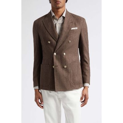 Eleventy Eleventy Double Breasted Wool Blend Sport Coat