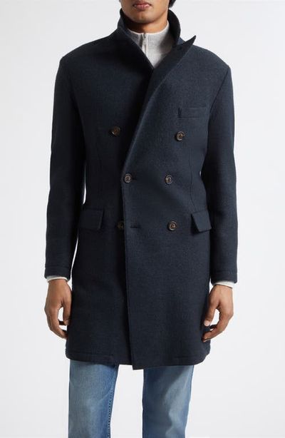 Eleventy Eleventy Double Breasted Wool Car Coat