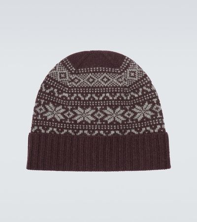 Eleventy Eleventy Fair Isle intarsia cashmere beanie