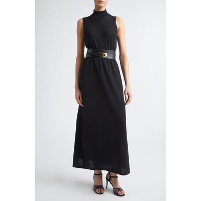 Eleventy Eleventy Funnel Neck Sleeveless Knit Maxi Dress