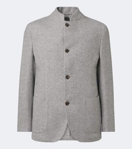 Eleventy Eleventy Herringbone cashmere and silk blazer
