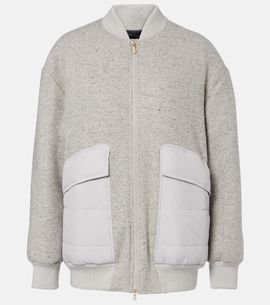Eleventy Eleventy Herringbone wool-blend down jacket