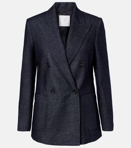 Eleventy Eleventy Herringbone wool, cotton, and cashmere blazer