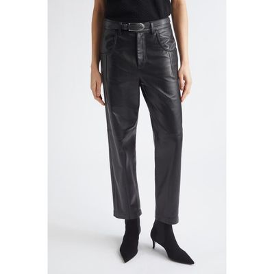 Eleventy Eleventy Lambskin Leather Pants