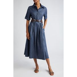 Eleventy Eleventy Linen Blend Shirtdress